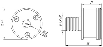 0-Барботажная форсунка, АС ext 1/2" пленка