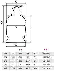 0-Фильтр Hayward ProTop S0310TXE (22 м3/ч, D725) верхн.подкл.