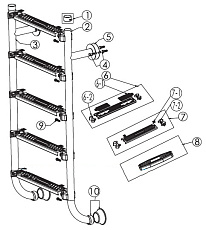 1-Лестница BHL315-SR (без верхн. поручней), 3-Step