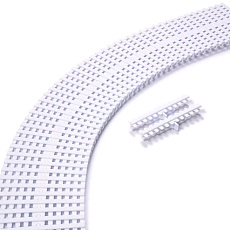 Решетка модульная для изгибов 22x195 мм, белый пластик