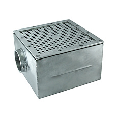 Донный слив 2,5", 250х250 (AISI 316L), АС