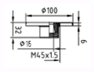 0-Форсунка универсальная стеновая AllFit, НР 2"