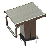 Стартовая тумба скиммерного бассейна h 400 мм прямая, АС