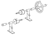 Стояк для ролеты с регулировкой высоты нерж.