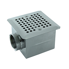 Донный слив 2" 150х150, плитка (int.), АС