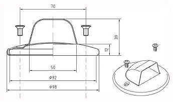 1-Подающая, направленная форсунка AllFit, 70 мм, НР 2"