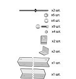 Монтажный комплект для плоской крыши на основе рамной конструкции(<45°)