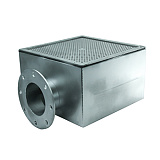 Донный слив DN125, 400х400 (AISI 316L), АС