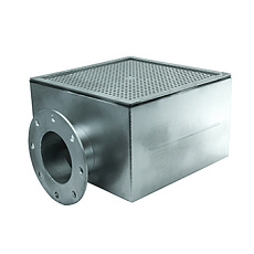 Донный слив DN125, 400х400 (AISI 316L), АС