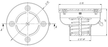 0-Форсунка донная регулируемая,  AC