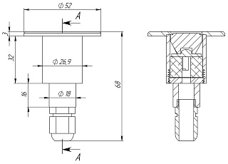 0-Светодиодный прожектор, 1 Вт, синий, АС