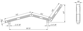 0-Лежак воздушного массажа однополосный, плитка, АС