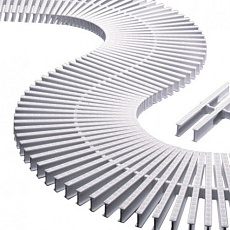 Решетка модульная, поперечная, для изгибов 22х295 мм, белая