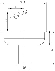 0-Канатодержатель откидной, плитка, АС