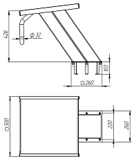 0-Стартовая тумба скиммерного бассейна h 400 мм, АС