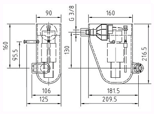 0-Регулятор уровня воды AllFit, бронза