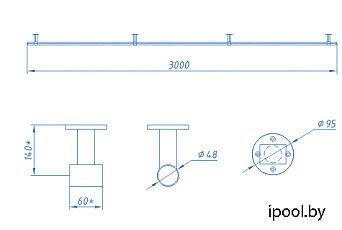 0-Кронштейн под трубу 40х1,5, АТ пленка