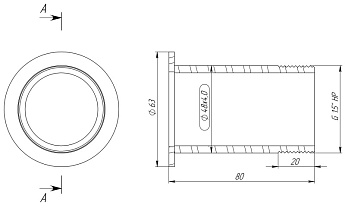 0-Вставка для теплообменника 1,5" (AISI 316L), АС