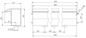 0-Водопад стеновой 1500, АС
