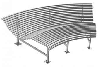 Лежанка трубчатая, радиусная, АС (AISI 316L)