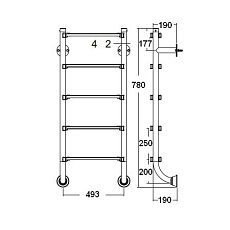 0-Лестница BHL315-SR (без верхн. поручней), 3-Step