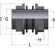 0-Проход клеевой нПВХ 1/2''