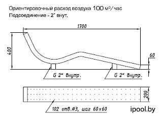 0-Лежак аэромассажный ВОЛНА, плитка