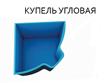 Композитный бассейн Купель угловая 1,9х1,9х1,5