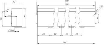 0-Водопад стеновой 2000, АС (AISI 316L)
