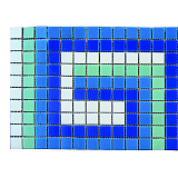Фриз ЗигЗаг из стеклянной мозаики Aquaviva U-41 Фриз ЗигЗаг из стеклянной мозаики Aquaviva U-41