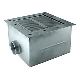 Донный слив 2" ВР, 250х250 (AISI 316L), АС