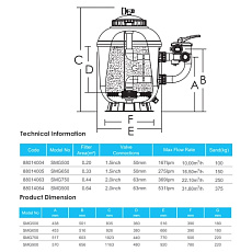 0-Фильтровальная емкость Emaux SMG650, с боковым подкл.