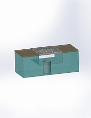 1-Решетка донного слива 300х300, плитка (AISI 316L), АС