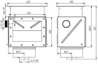 0-Скиммер узкий (AISI 316L), АС