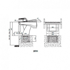 1-Стартовая тумба "BCN 03" с боковыми поручнями