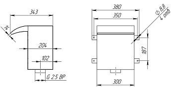 0-Водопад стеновой 300, АС
