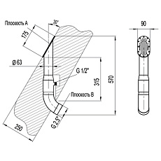 1-Форсунка для "быстрой реки", АС (AISI 316L)