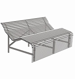 Лежанка трубчатая, прямая АС (AISI 316L)