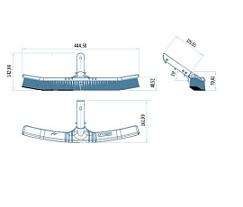 0-Щетка изогнутая 450мм, Astral Shark\Испания