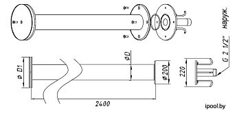 0-Фонтан ГРИБ  D=76 мм плитка
