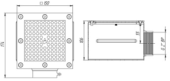 0-Донный слив 150х150, АС