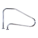 Поручень для спуска в бассейн FX-01,на фланцах, сталь AISI-316