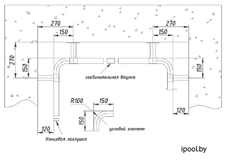 1-Прямой поручень сборный - 1 м/п, АТ пленка
