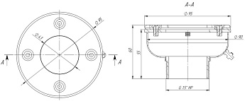 0-Адаптер пневмокнопки Waterway (AISI 316L), AC