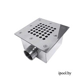 Донный слив квадратный, 165х165 мм, АТ int 1 1/2", плитка