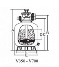 0-Фильтровальная емкость Emaux V350, с верхн. подкл.