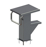 Стартовая тумба для переливного бассейна h 700мм,прямая, АС