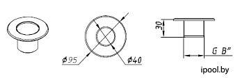 0-Форсунка проходная, АТ ext 1 1/2", пленка