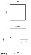 1-Стартовая тумба вертикальная 390 мм, АТ 